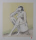 石版画集「四季平安万事如意」膝をたてる女 木内 克